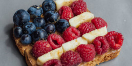 Peanut Butter Banana Berry Toast