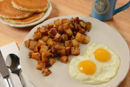 Breakfast Restaurant Photo: Eggs and Home Fries