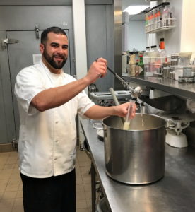 Alex Tafoya Checking the Sourdough Starter