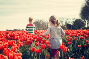 Children Celebrating Spring